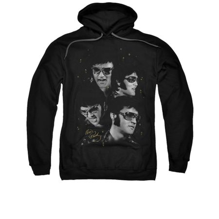 Elvis Presley Hoodie Faces Black Sweatshirt Hoody