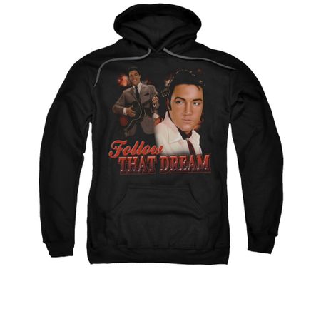 Elvis Presley Hoodie Follow That Dream Black Sweatshirt Hoody