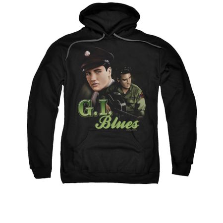 Elvis Presley Hoodie G.I. Uniform Black Sweatshirt Hoody