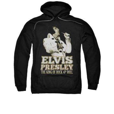 Elvis Presley Hoodie Golden Glow Black Sweatshirt Hoody