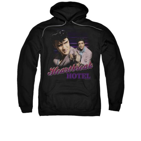 Elvis Presley Hoodie Heartbreak Hotel Black Sweatshirt Hoody