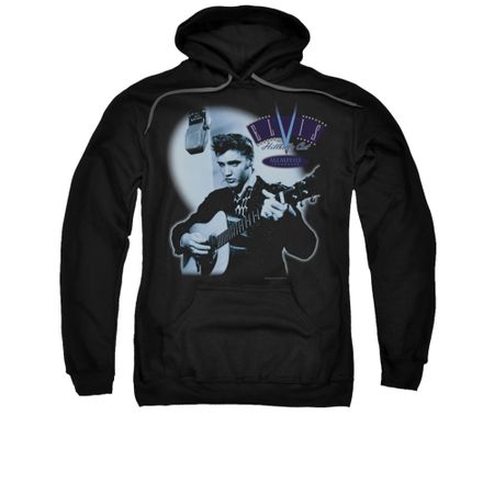 Elvis Presley Hoodie Hillbilly Cat Black Sweatshirt Hoody