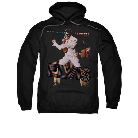 Elvis Presley Hoodie Hit The Lights Black Sweatshirt Hoody
