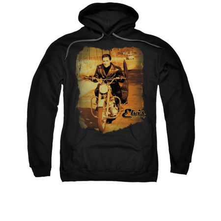 Elvis Presley Hoodie Hit The Road Black Sweatshirt Hoody