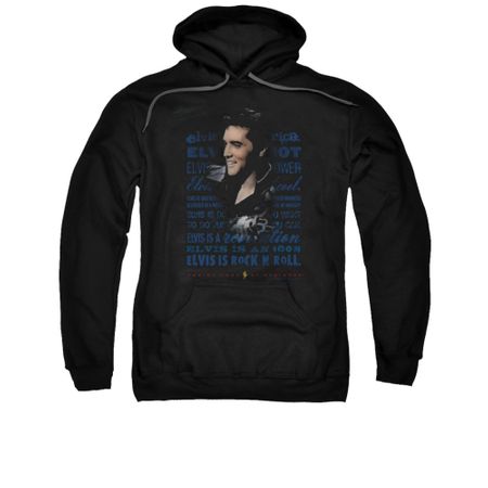 Elvis Presley Hoodie Icon Black Sweatshirt Hoody