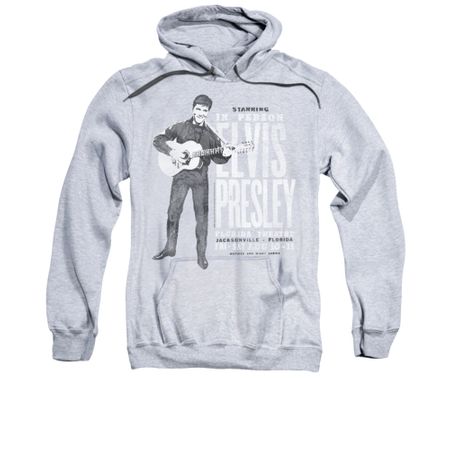 Elvis Presley Hoodie In Person Athletic Heather Sweatshirt Hoody
