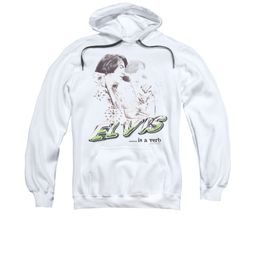 Elvis Presley Hoodie Is A Verb White Sweatshirt Hoody