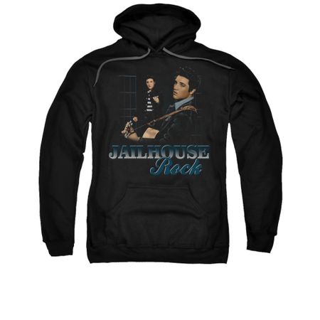 Elvis Presley Hoodie Jailhouse Rock Inmate Black Sweatshirt Hoody