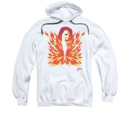 Elvis Presley Hoodie Latest Flame White Sweatshirt Hoody