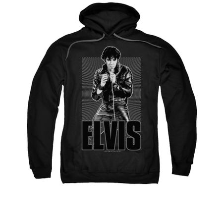 Elvis Presley Hoodie Leather Charcoal Sweatshirt Hoody