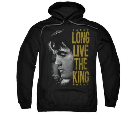 Elvis Presley Hoodie Long Live Black Sweatshirt Hoody