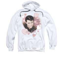 Elvis Presley Hoodie Love Me Tender White Sweatshirt Hoody