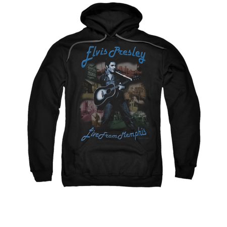 Elvis Presley Hoodie Memphis Black Sweatshirt Hoody