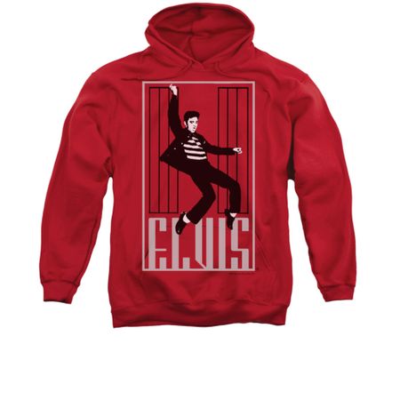 Elvis Presley Hoodie One Jailhouse Red Sweatshirt Hoody