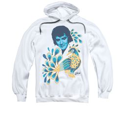 Elvis Presley Hoodie Peacock White Sweatshirt Hoody