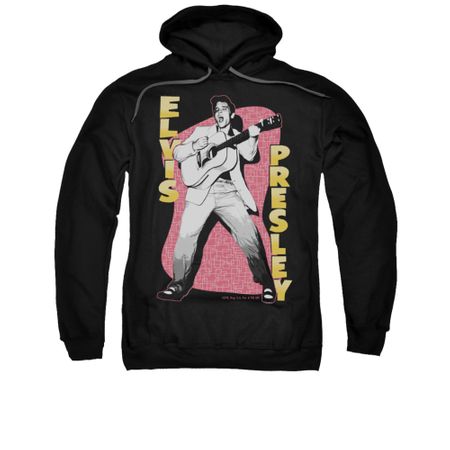 Elvis Presley Hoodie Pink Rock Black Sweatshirt Hoody