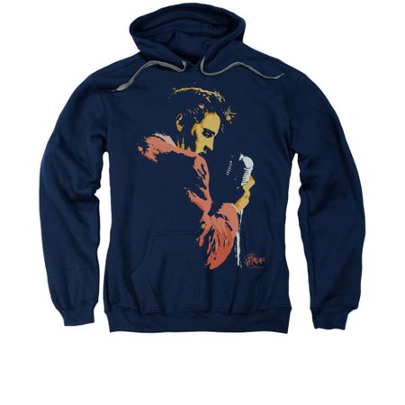 Elvis Presley Hoodie Quick Paint Navy Sweatshirt Hoody