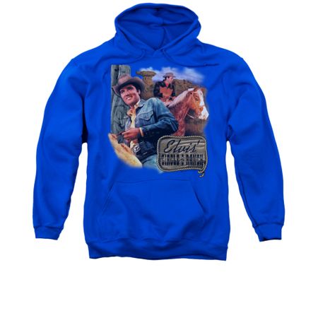 Elvis Presley Hoodie Ranch Royal Blue Sweatshirt Hoody