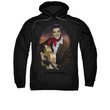 Elvis Presley Hoodie Red Scarf 2 Black Sweatshirt Hoody