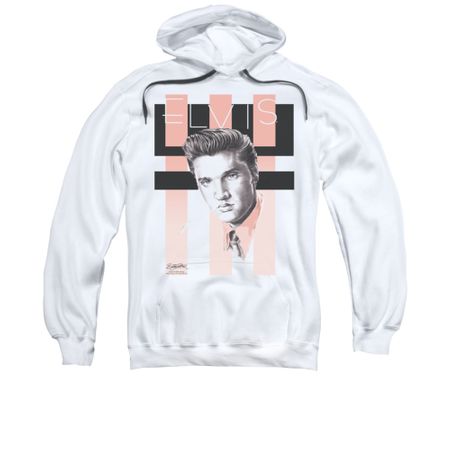 Elvis Presley Hoodie Retro White Sweatshirt Hoody