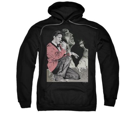 Elvis Presley Hoodie Rock N Roll Smoke Black Sweatshirt Hoody