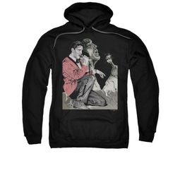 Elvis Presley Hoodie Rock N Roll Smoke Black Sweatshirt Hoody