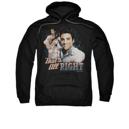 Elvis Presley Hoodie That's All Right Black Sweatshirt Hoody