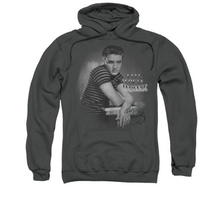 Elvis Presley Hoodie Trouble Charcoal Sweatshirt Hoody