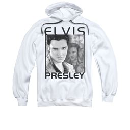 Elvis Presley Hoodie Up Front White Sweatshirt Hoody Elvis Presley Hoodie Up Front White Sweatshirt Hoody