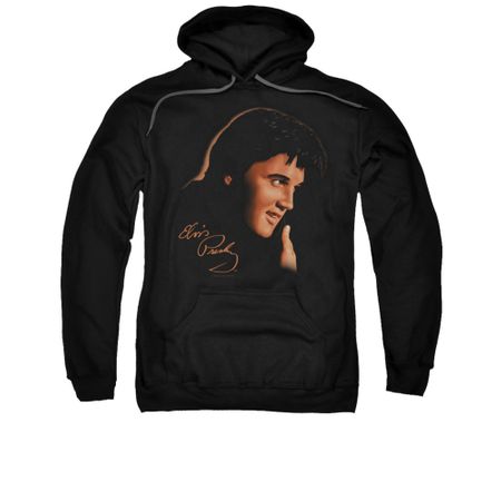 Elvis Presley Hoodie Warm Portrait Black Sweatshirt Hoody