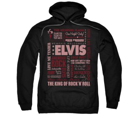 Elvis Presley Hoodie Whole Lotta Type Black Sweatshirt Hoody