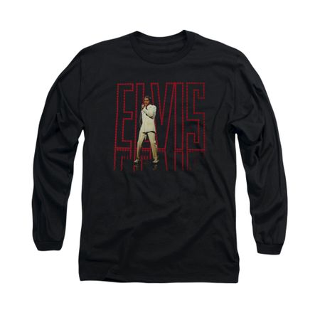 Elvis Presley Shirt 68 Album Long Sleeve Black Tee T-Shirt