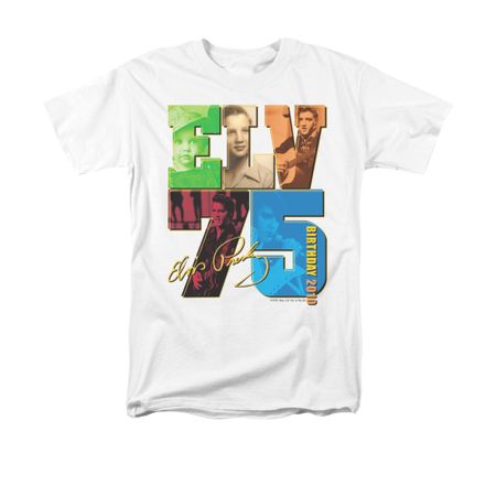 Elvis Presley Shirt 75 Year Birthday White T-Shirt