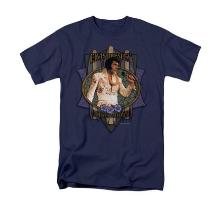 Elvis Presley Shirt Aloha From Hawaii Navy T-Shirt