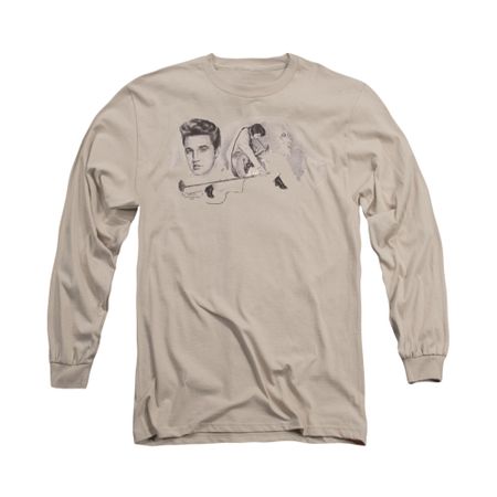 Elvis Presley Shirt American Trilogy Long Sleeve Sand Tee T-Shirt