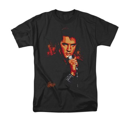 Elvis Presley Shirt Blue Eyes In The Dark Black T-Shirt