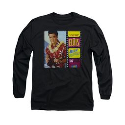 Elvis Presley Shirt Blue Hawaii Album Long Sleeve Black Tee T-Shirt