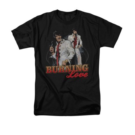 Elvis Presley Shirt Burning Love Black T-Shirt