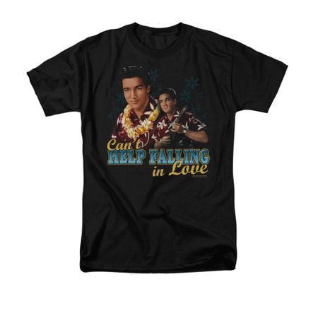 Elvis Presley Shirt Can't Help Falling Black T-Shirt
