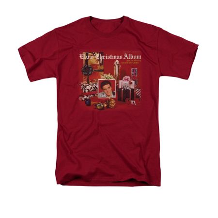 Elvis Presley Shirt Christmas Album Cardinal T-Shirt