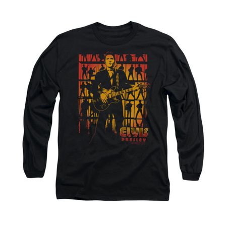 Elvis Presley Shirt Comeback Spotlight Long Sleeve Black Tee T-Shirt