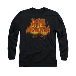Elvis Presley Shirt Devil In Disguise Long Sleeve Black Tee T-Shirt Elvis Presley Shirt Devil In Disguise Long Sleeve Black Tee T-Shirt