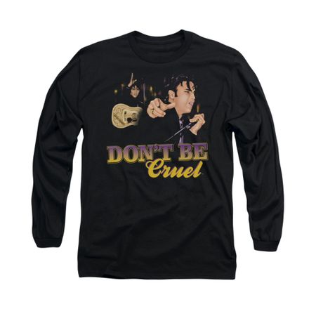 Elvis Presley Shirt Don't Be Cruel Long Sleeve Black Tee T-Shirt