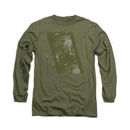 Elvis Presley Shirt Film Strip Long Sleeve Olive Tee T-Shirt
