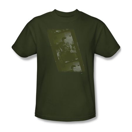 Elvis Presley Shirt Film Strip Olive T-Shirt