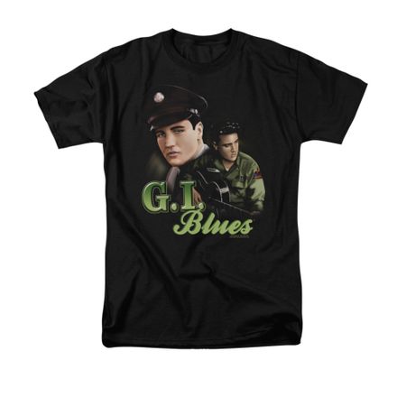 Elvis Presley Shirt G.I. Uniform Black T-Shirt
