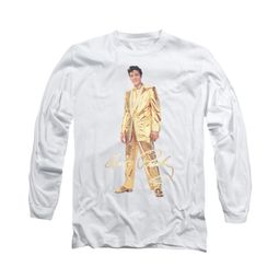 Elvis Presley Shirt Gold Suit Long Sleeve White Tee T-Shirt