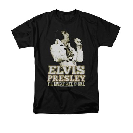 Elvis Presley Shirt Golden Glow Black T-Shirt