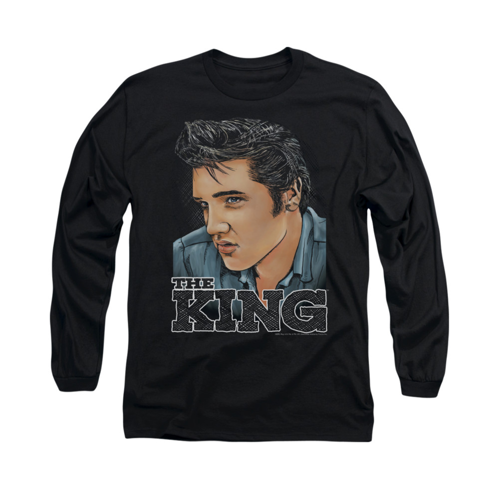 Elvis Presley Shirt Graphic Long Sleeve Black Tee TShirt Elvis