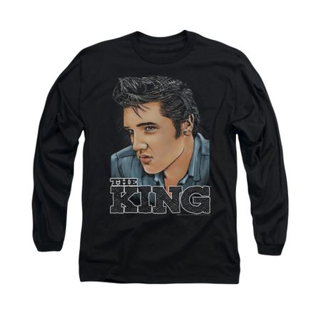 Elvis Presley Shirt Graphic Long Sleeve Black Tee T-Shirt